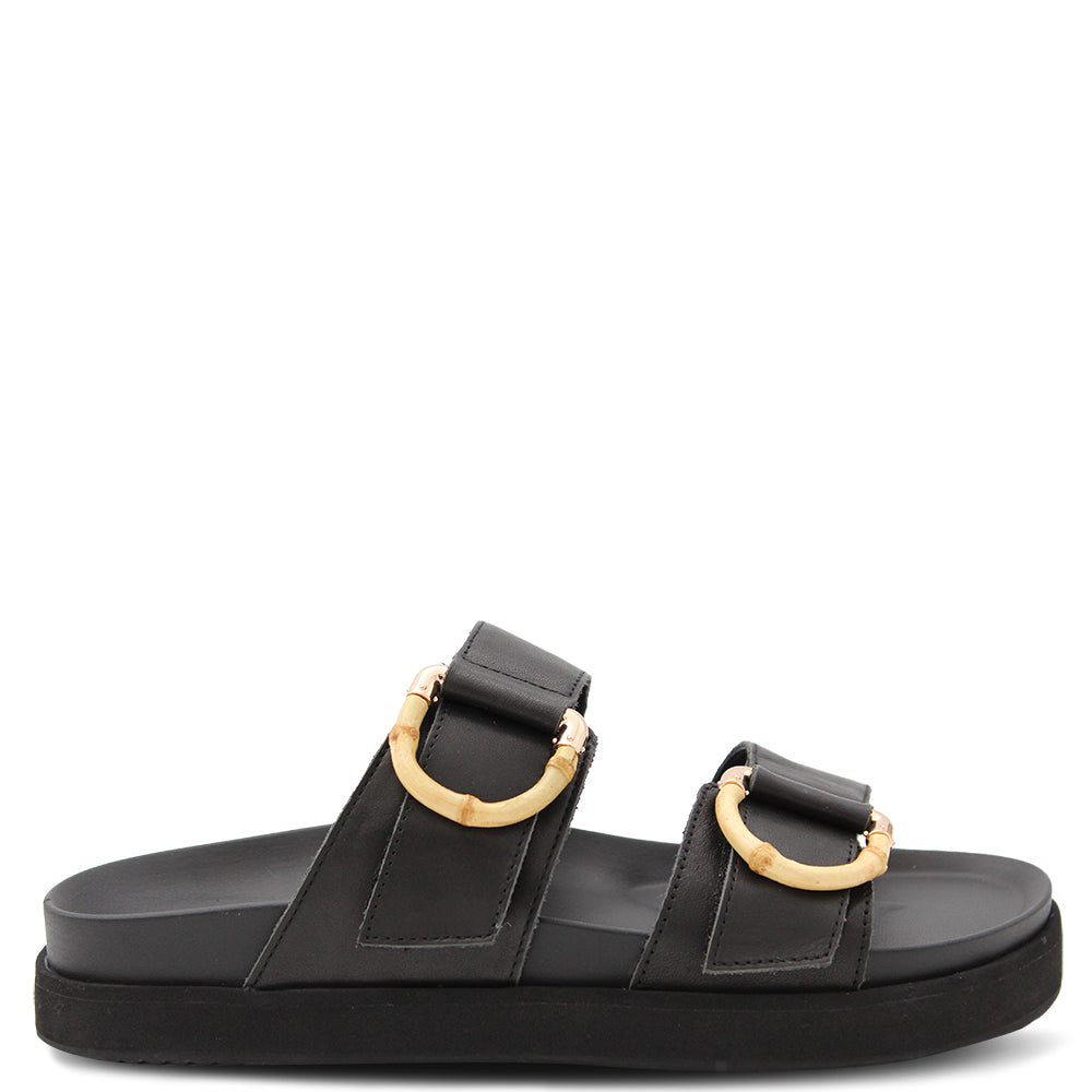 Walnut Mint Women's Slides Black