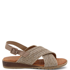 Laguna Quays Millicent womens flat sandals stone