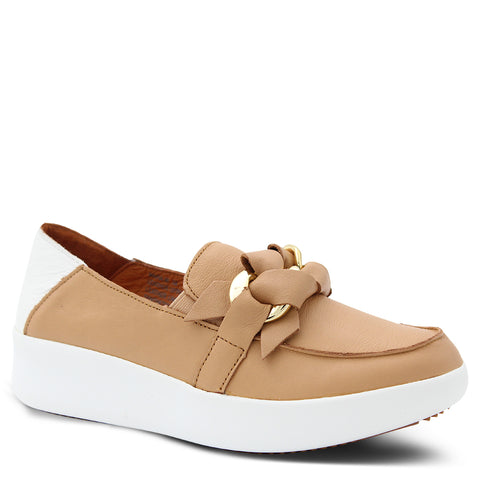 Alfie & Evie Mafia Women's Platform Sneaker  Loafer Camel