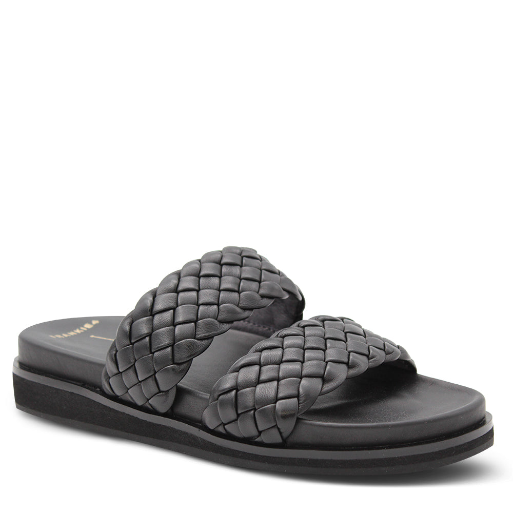 Frankie4 Malone Women's Flat Slides Black