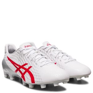 Red asics online football boots