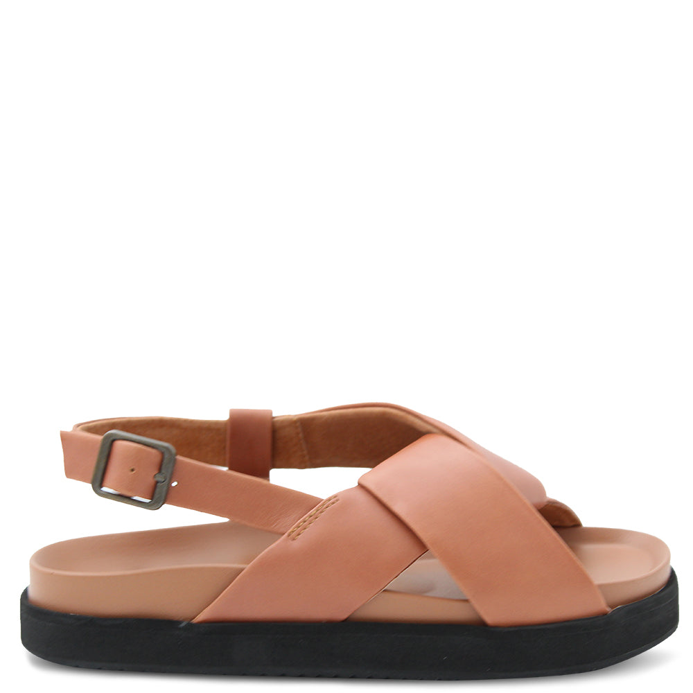 Walnut Mya Womens Flat Sandals