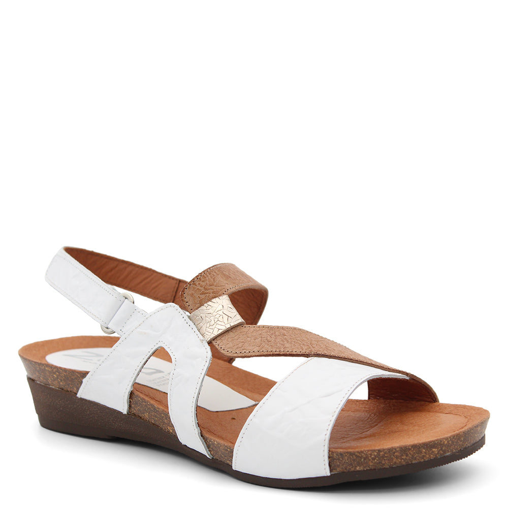 ZETA OBELIA WOMENS FLAT SANDAL BLANCO MULTI