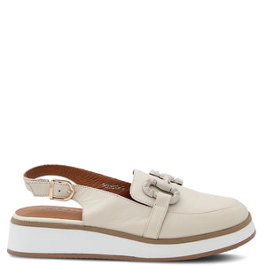 Alfie & Evie Quantum womens slingback loafer cream