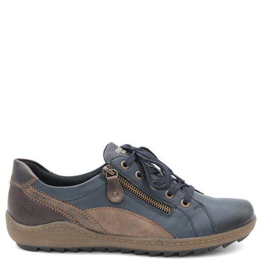 Remonte R1439 Womens Flat Lace Up Sneaker Pazifik