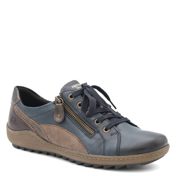 Remonte R1439 Womens Flat Lace Up Sneaker Pazifik