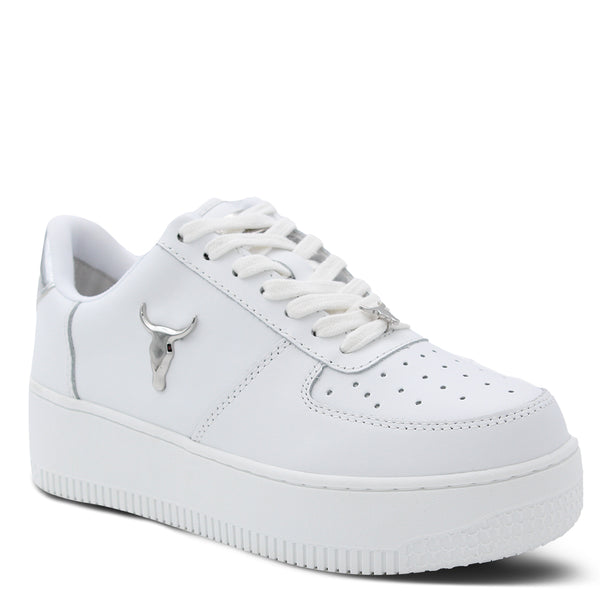 Windsor Smith Rich Women's Platform Sneakers White Silver