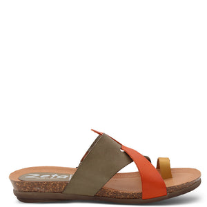 Zeta Rommy Women's thongs Orange Olive