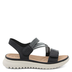 Wilde Sannah women's strappy casual sandal black