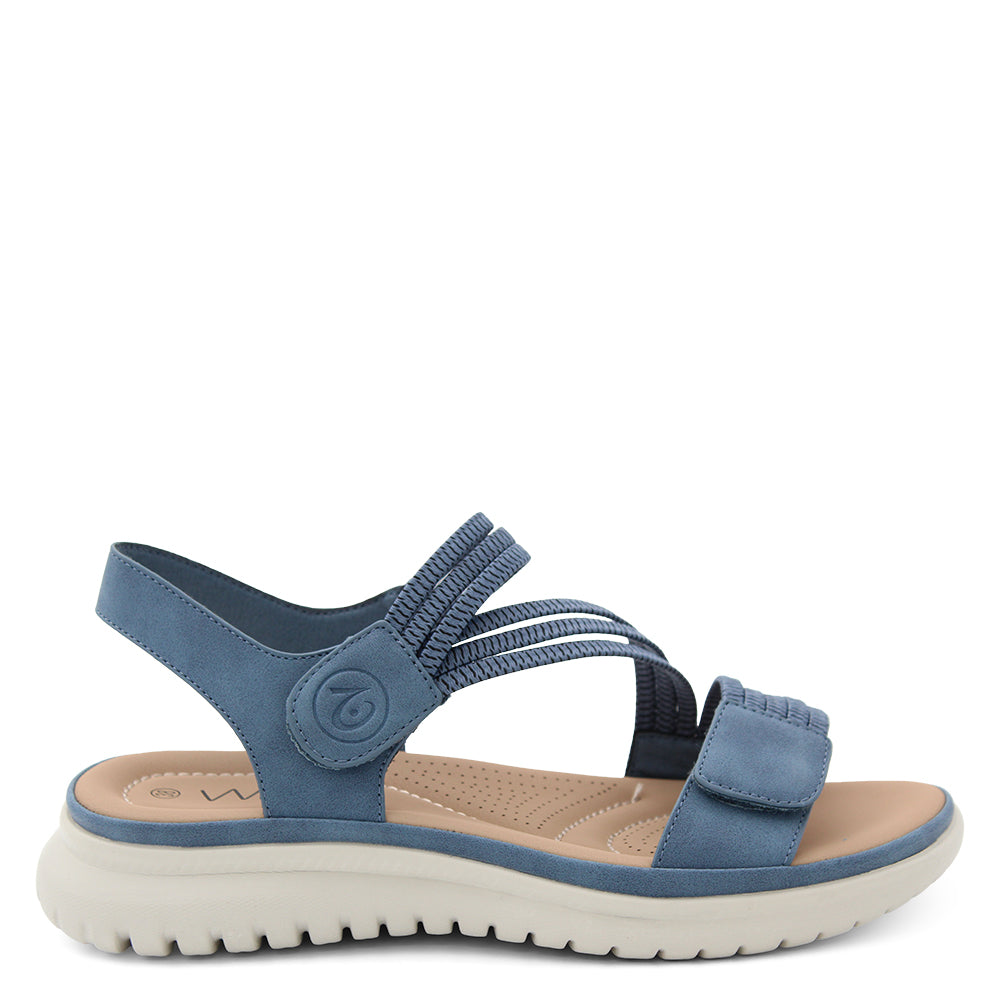 Wilde Sannah women's strappy casual sandal blue