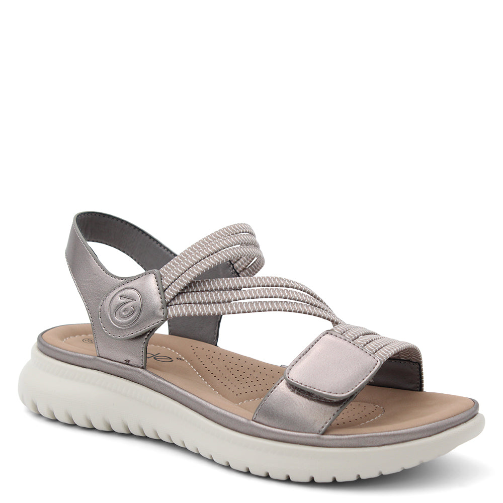 Wilde Sannah women's strappy casual sandal pewter