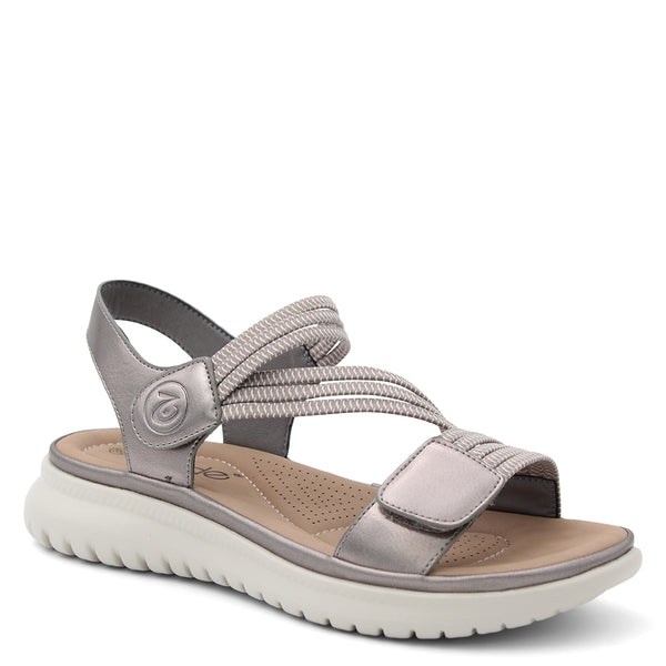 Wilde Sannah women's strappy casual sandal pewter