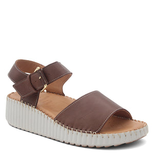 Sala Sonia Womens Wedge Sandal Praline