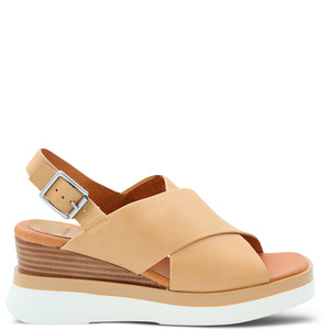EOS Footwear Sasille Womens Wedge sandals Tan