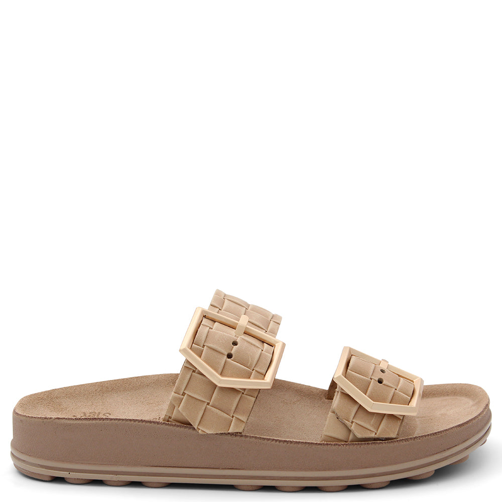 Fantasy Taylor Womens Flat Slide Natural Raffia