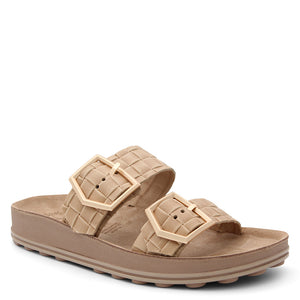 Fantasy Taylor Womens Flat Slide Natural Raffia
