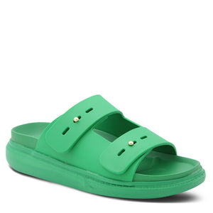 Walnut Tori Women's Chunky Slides Emerald