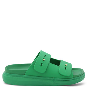 Walnut Tori Women's Chunky Slides Emerald