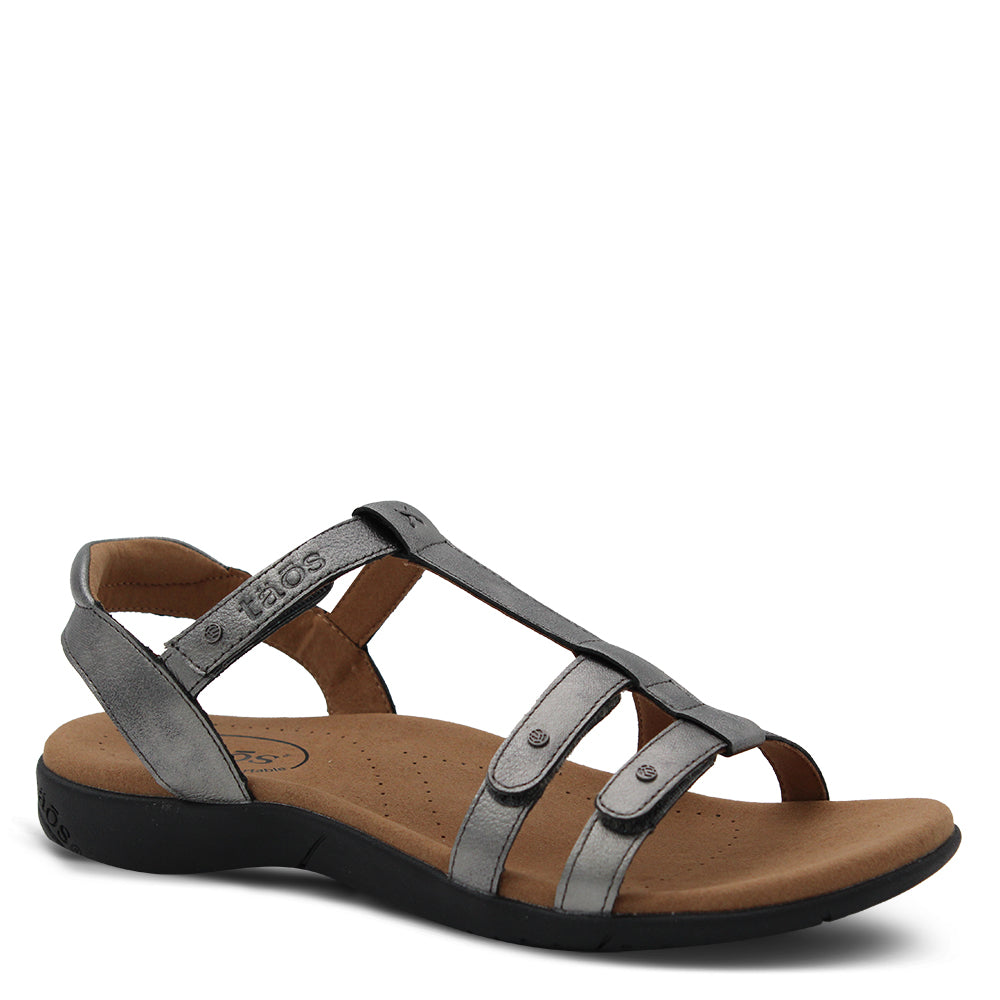 Taos Trophy Women's Flat Summer Sandals Pewter
