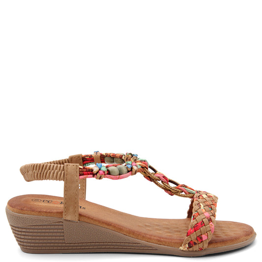 CC Resorts Ursa Womens Wedge Sandal Tan