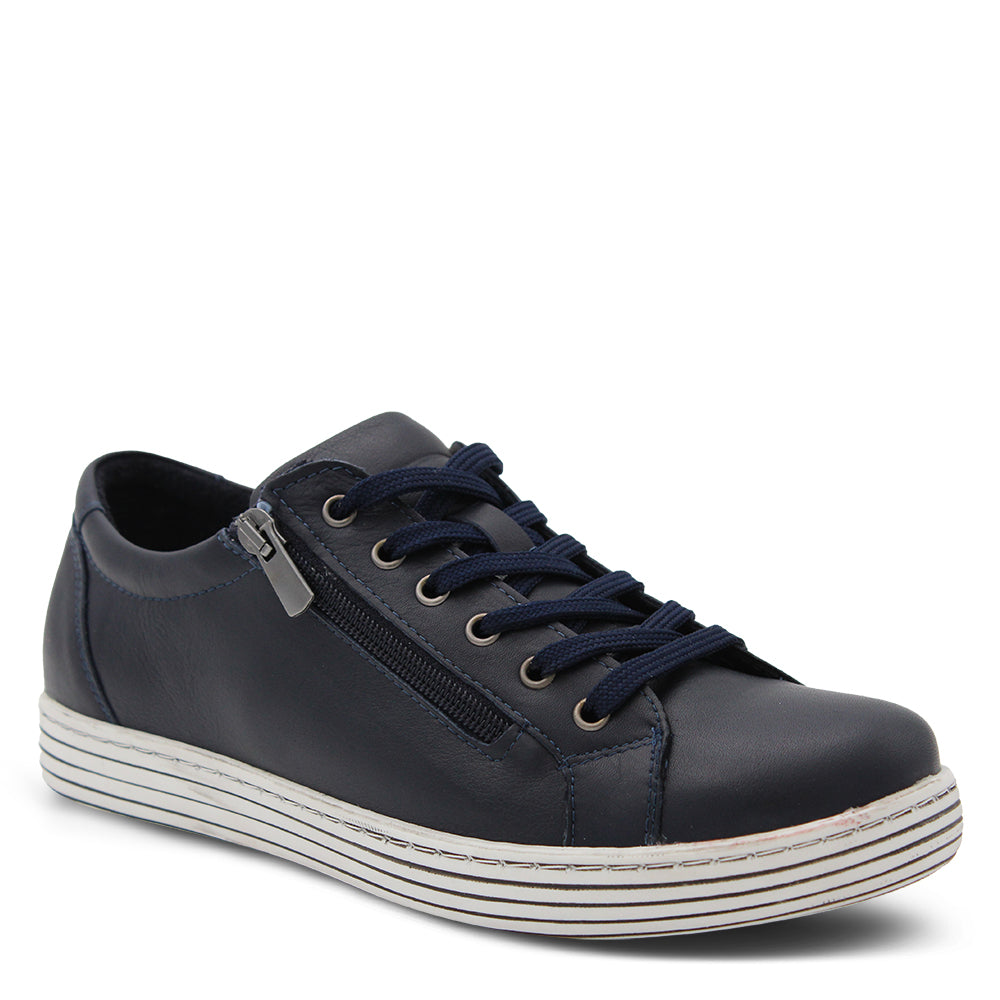 Cabello Unity Women's Leather Sneakers Navy