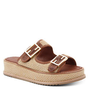 Django & Juliette Womens Flat Slide Chocolate