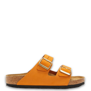 Arizona Nubuck Leather Slides Burnt Orange