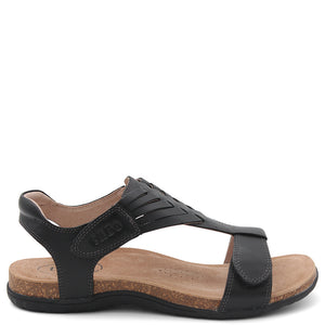 Taos Wonderful women's sandals black sandal with Taos branding