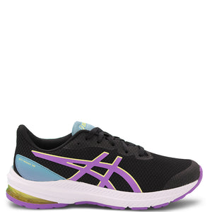 Asics Gt1000 12 GS Kids Running Shoes Black Grape