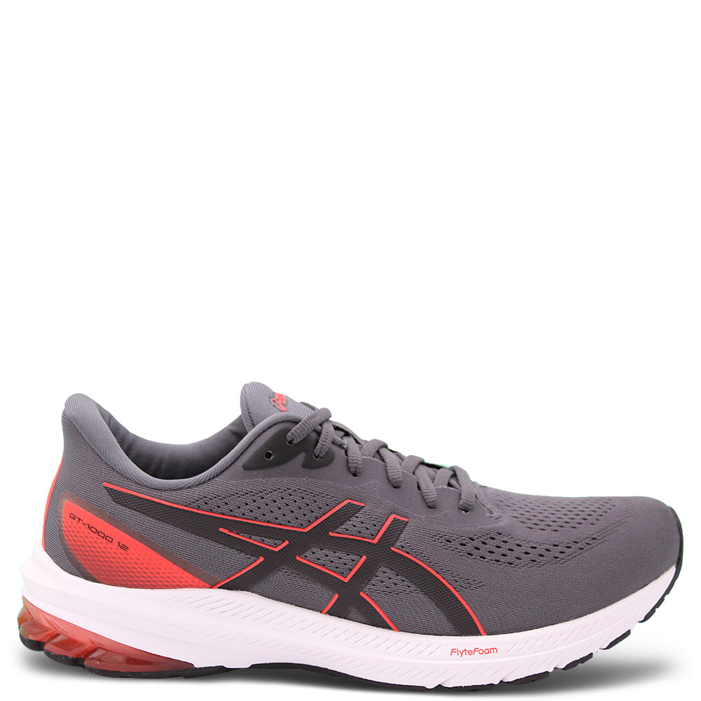 Asics GT1000 12 Mens Running Shoes Grey Red