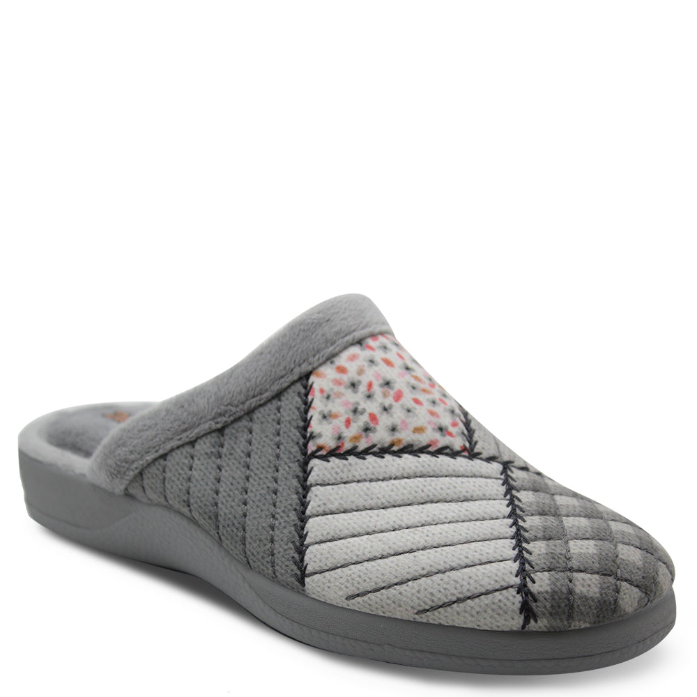 comfortable womens grey slipper slide