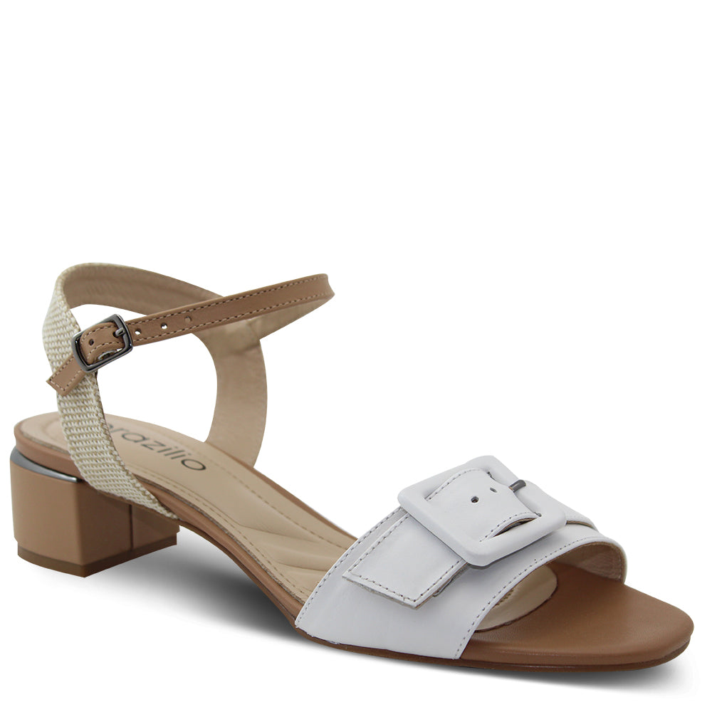 Brazillio ST1750508 Women's White Heel Sandal