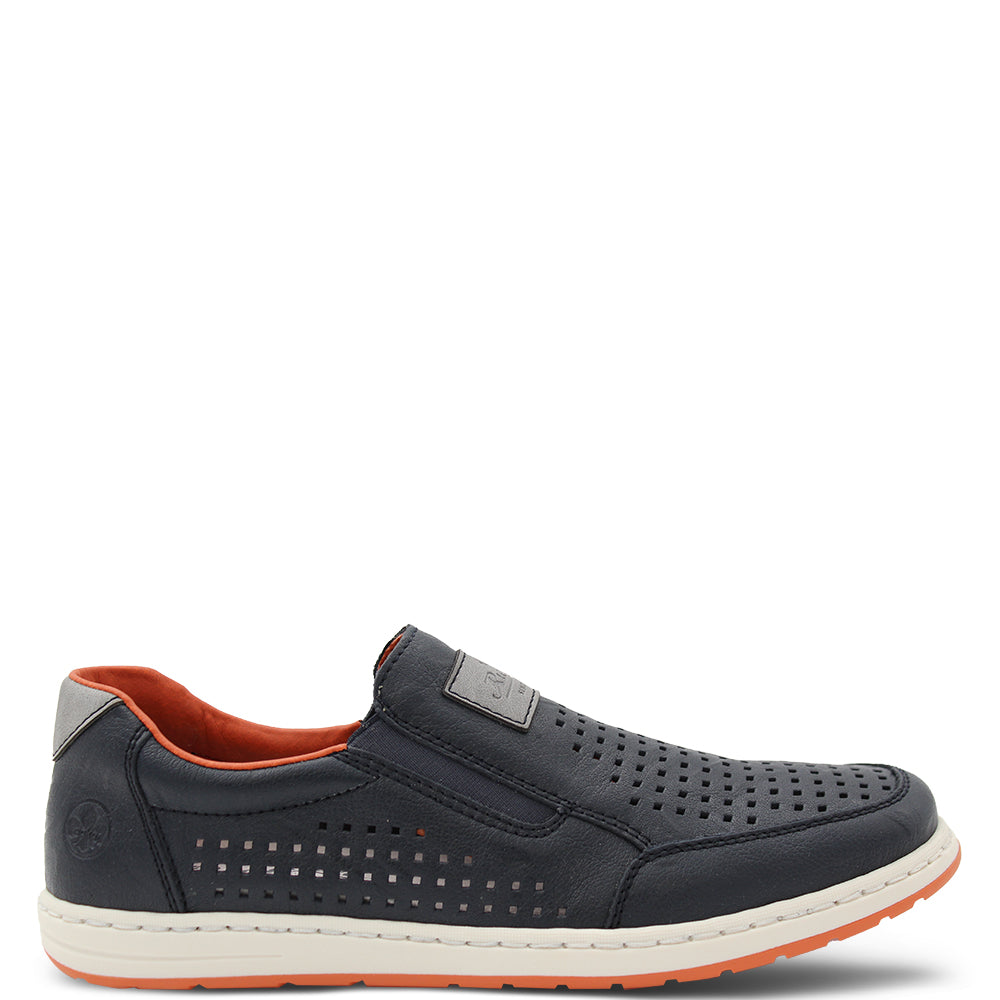 Rieker 18267 Men's Casual Slip On Shoes Navy