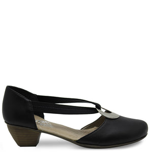 Rieker 41735  black women's low heel