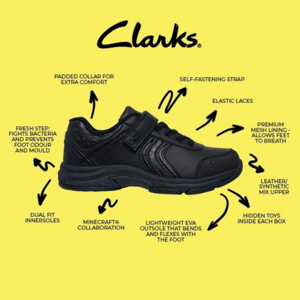 Clarks Ace Kids School Shoes Kids Joggers Online Manning Shoes