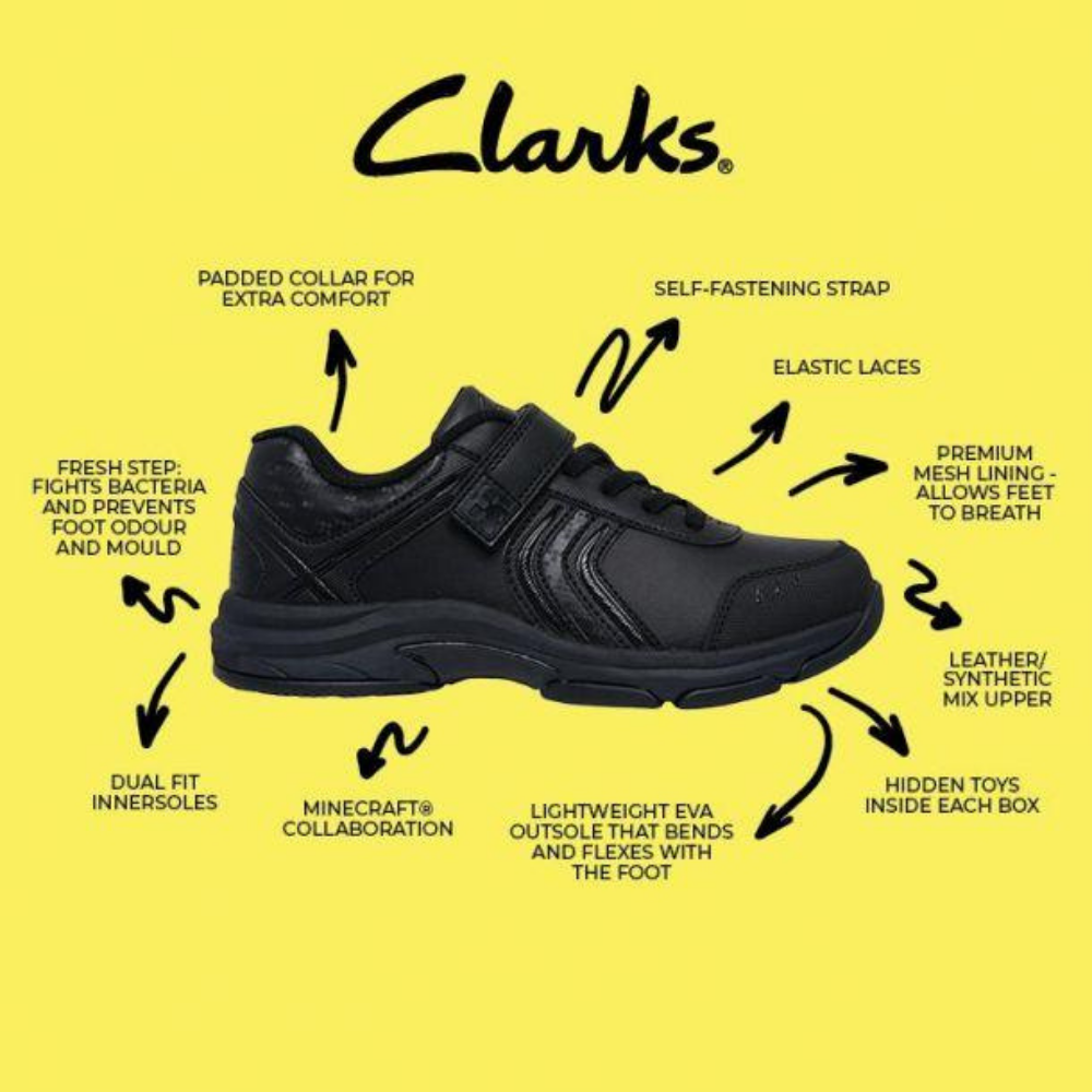 Clarks Ace Kids School Jogger