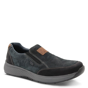 Rieker B7654 Men's Slip On Sneakers Grey Black