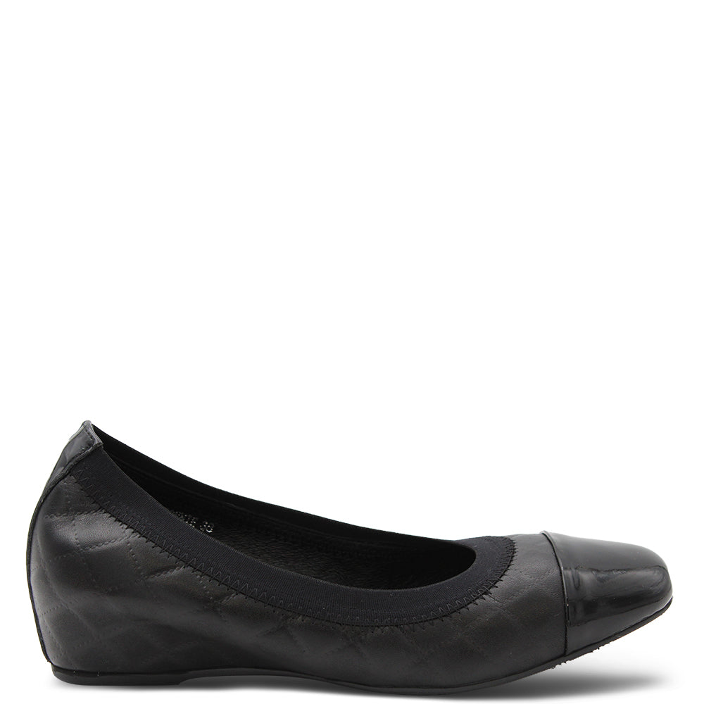 Blanc Noir Bonnie Women's Low Wedge Shoes Black