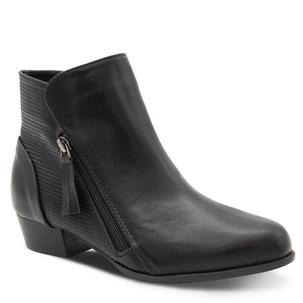 Step On Air Cracker Women's Low Heel Ankle Boots Black