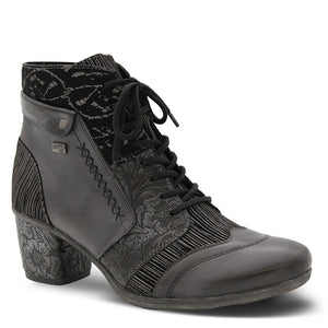 Remonte D5470 Womens Heel Boots Black Grey