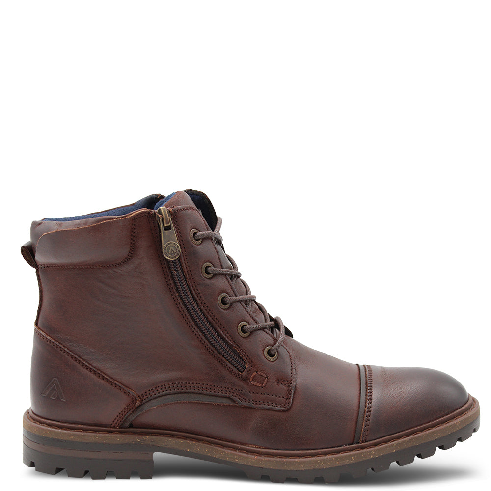 Colorado Gasp Men's Lace & Zip up Ankle Boots Brown