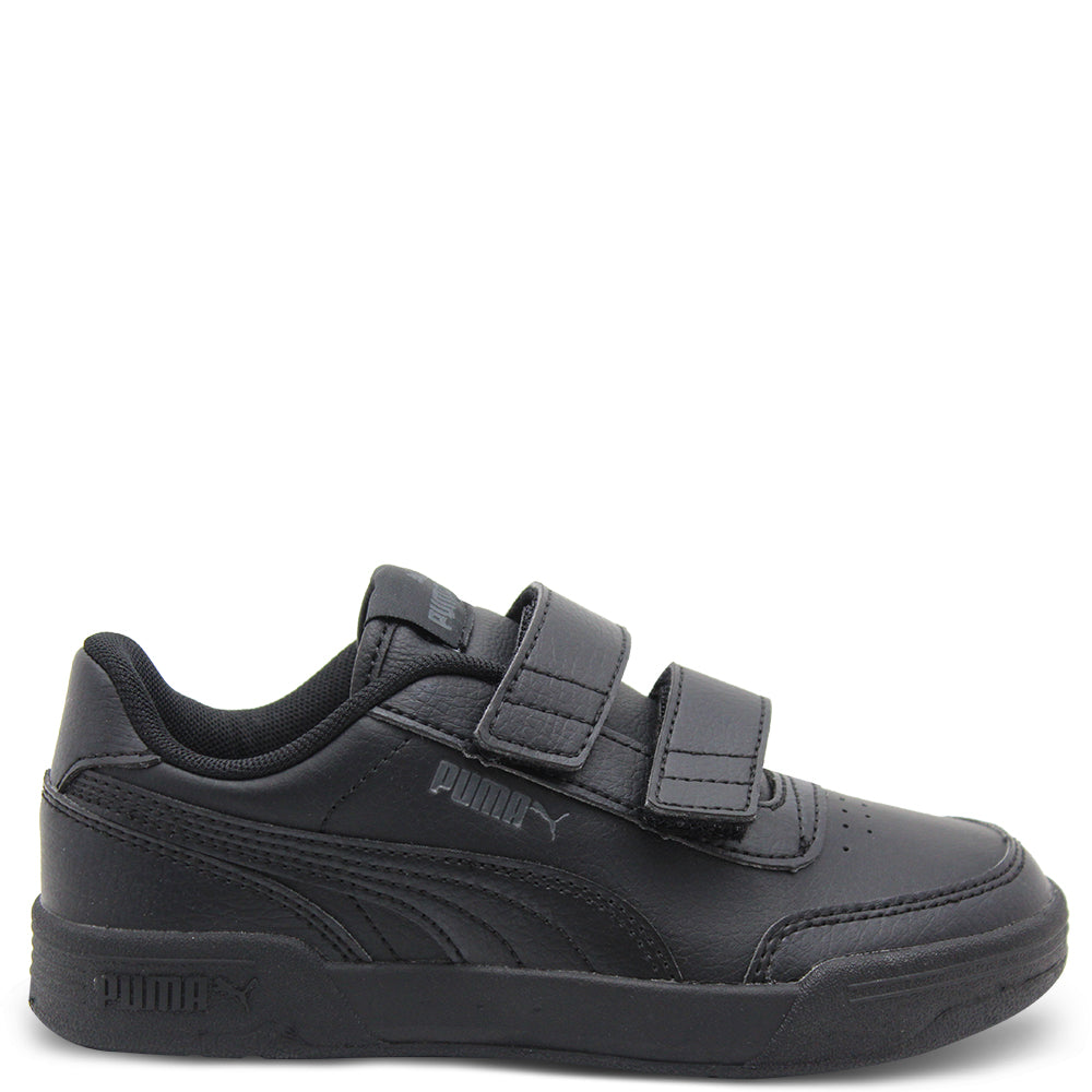 Puma Caracal PS Kids Black Velcro Sneaker