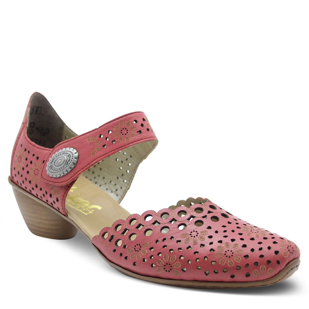 Rieker 43753 Womens Red Heel Sandal