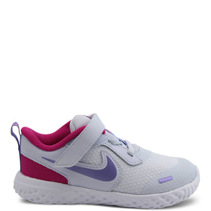 Nike Revolution 5 Toddler Grey/Purple Running Shoe