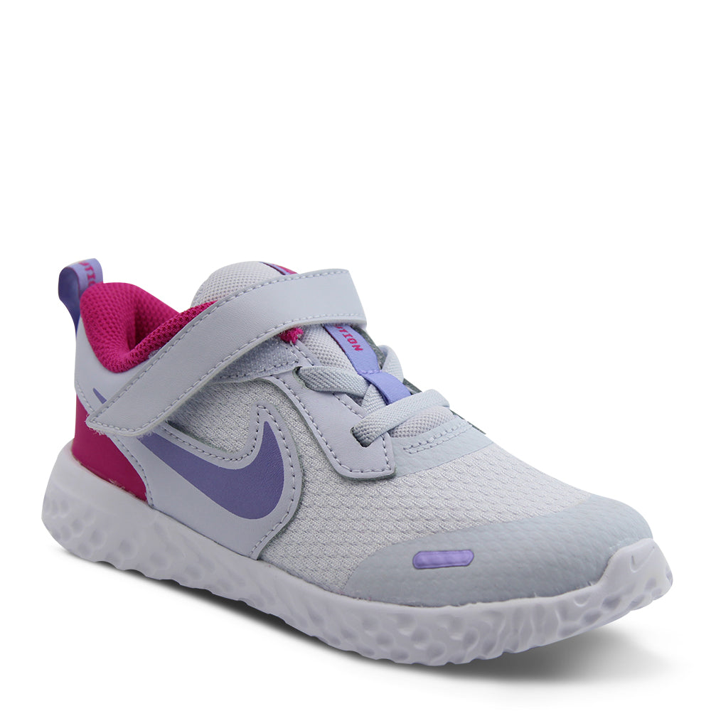 Nike Revolution 5 Toddler Grey/Purple Running Shoe