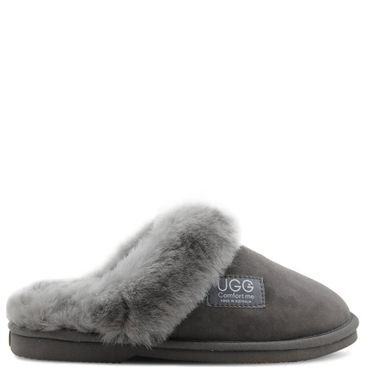 Comfort Me Ugg Wombat Women's Scuff Sheepskin Slippers Grey