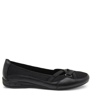 Planet Footwear Fergie 3 Women's Flat Slip On Casual Shoe Black