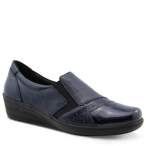 Cabello CP461-18 Women's Combo Wedge Navy Patent