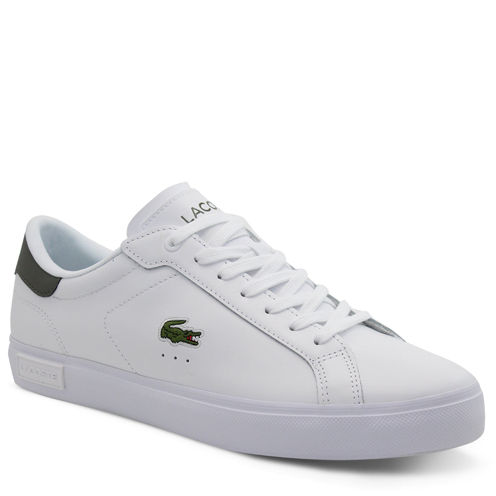 Lacoste Men's Leather Sneaker White Khaki