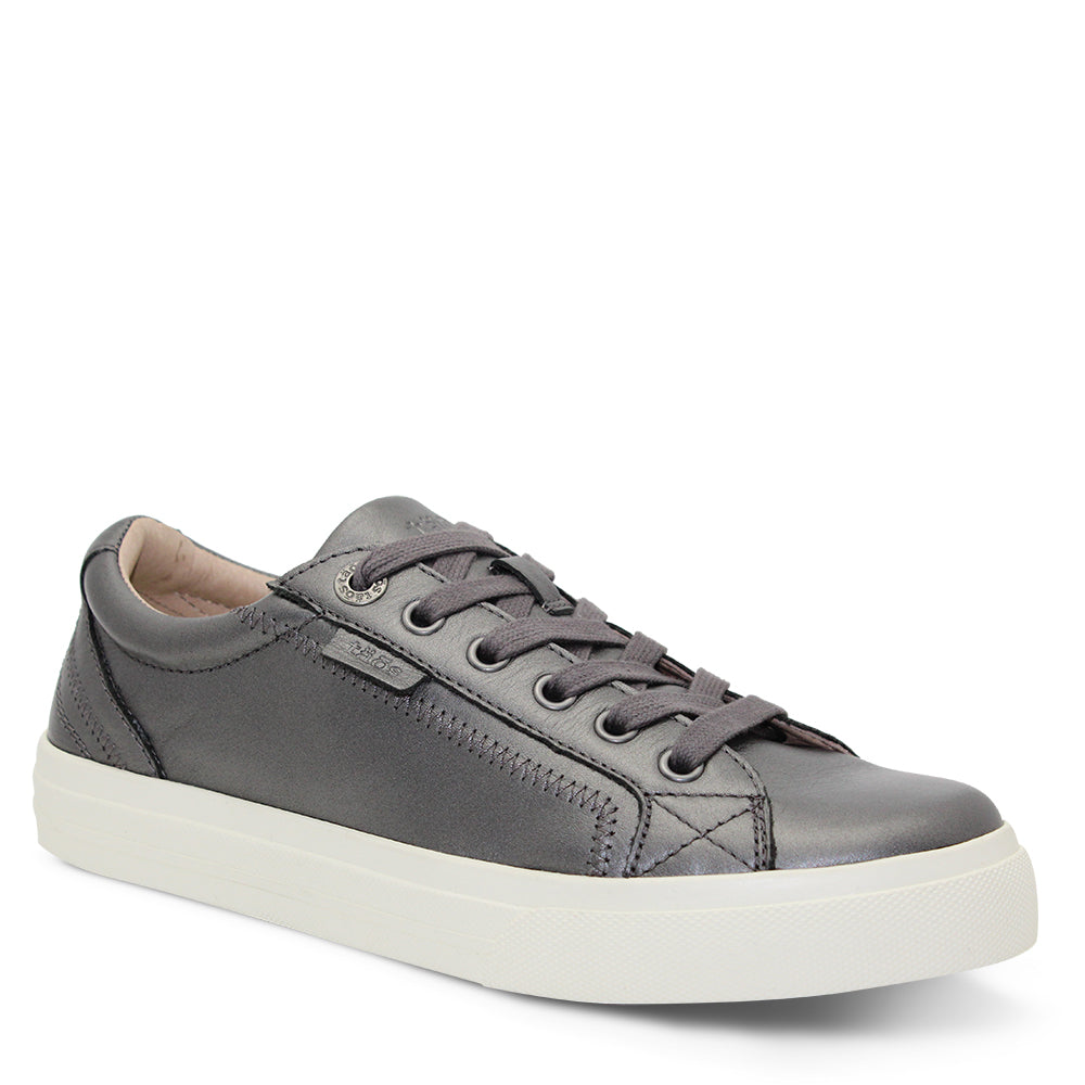 Taos Plim Soul Luxe Leather Women's Sneakers Pewter